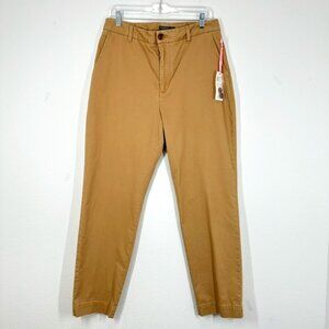 Vineyard Vines Mid Rise Vintage Chino Officer Khaki Brown Classic Size 12 NWT